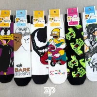 جوراب فانتزی ساق‌دار اسپرت با چاپ ثابت