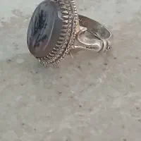 انگشتر نقره با نگین شجر، بسیار زیبا