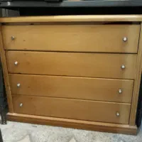 دراور چهار کشو تمام چوب ومیز تلویزیون