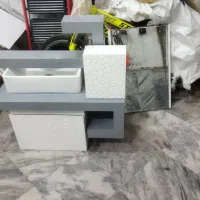 کابین روشویی پی وی سی.آینه.سنگ
