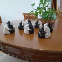 ادویه پاش طرح فیل ۲ عددی سفیدمشکی جنس چینی درجه یک|ظروف سرو و پذیرایی|رامسر, |دیوار