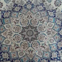 فرش دستباف ابریشم نایین ۹ متری ۶ لا