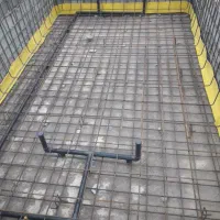 آرماتور بندی اسکلت فلزی استخر سوله