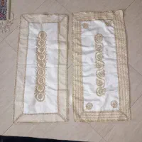 رومیزی و بند برای دستک پرده