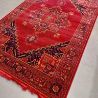 فرش قرمز لاکی مشکی هریس دستباف گونه|فرش|تهران, اقدسیه|دیوار