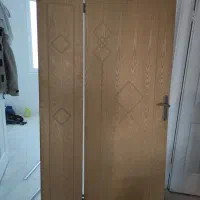 درب چوبی دولنگه نو مسکن مهر هست