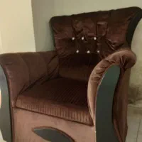 مبل تک نفره مخمل|مبلمان خانگی و میز عسلی|نور, |دیوار