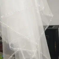 تور عروس سنگ دوزی شده با دست