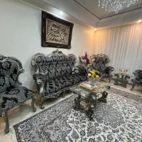 مبل استیل به همراه دو عسلی و میز جلو مبل|مبلمان خانگی و میز عسلی|تهران, تهران‌نو|دیوار
