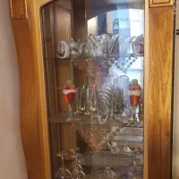 بوفه چوبی 4 طبقه طلایی