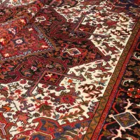 فرش جفت ۹ متری هریس پشم دستریس رنگ گیاهی کف کرم|فرش|تهران, سلسبیل شمالی|دیوار