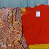 تاپ قرمز کرپ خارجی وهمراه حریر روش مجلسی