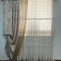 پرده ی تور طرح گل ریز