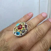 انگشتر هفت جواهر زیبا