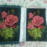 دستبافت گل رز هدیه روز مادر|تابلو فرش|تبریز, |دیوار