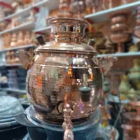کتری سماوری شیر دار روگازی مسی چکشی مس زنجان 4لیتر|قوری، کتری، قهوه‌ساز دستی|مشهد, طبرسی شمالی|دیوار