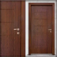 درب چوبی اتاقی سرویسی cnc