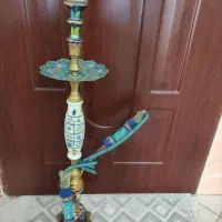 قلیان سلطنتی بزرگ طرح تمام برنج پایه برنج قلیون