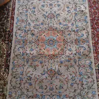 قالیچه دست بافت ابریشمی نقش شکوفه|فرش|دهج, |دیوار