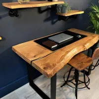 تولید انواع میزهای نهار خوری و جلو مبلی اسلب چوبی|عمده‌فروشی|بندرعباس, |دیوار