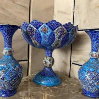 تنگ و بستنی خوری مینا کاری مسی|صنایع دستی و سایر لوازم تزئینی|اصفهان, جاوان|دیوار