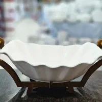 ظروف سرامیکی پایه چوبی|ظروف سرو و پذیرایی|یزد, |دیوار