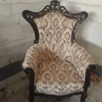 مبل تک نفره چوب گردو