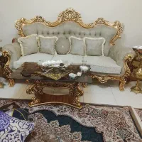 مبلمان استیل هفت نفره همراه میز ناهار خوری