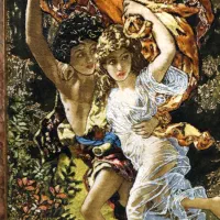 تابلو آدم و هوا دستبافت|تابلو فرش|تهران, خانی آباد نو شمالی|دیوار