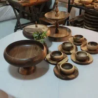 ظروف چوبی سرویس پذیرایی چوبی|ظروف سرو و پذیرایی|خمینی‌شهر, |دیوار
