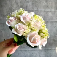 دسته گل رز با خمیر انعطاف پذیر