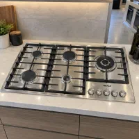 اجاق گاز ۵ شعله با قطعات ساباف ایتالیا / نیک کالا