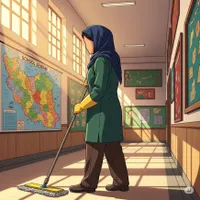 استخدام نظافتچی در مدرسه