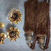 یالان پرده دو دستگه جنس  لمه زیدار|پرده، رانر، رومیزی|مشهد, محمدآباد|دیوار