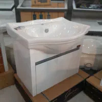 روشویی کابینتی دیواری پی وی سی با سنگ گاتریا|لوازم سرویس بهداشتی|شاهینشهر, شهرک گلدیس|دیوار