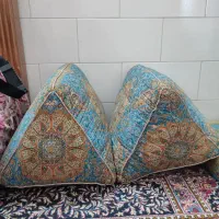 یک دست شاهنشین اصل ترمه هفت رنگ|پشتی|حمیدیا, |دیوار