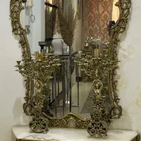 ایینه و شمعدونی تمام برنج