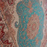 فرش فیروزه ای ۷۰۰شونه تمام نخ