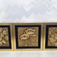 تابلو طلایی طرح گل