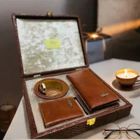 ست 3 تیکه کیف مردانه چرم طبیعی