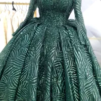 لباس عروس سبز یشمی