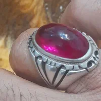 انگشتر نقره یاقوت