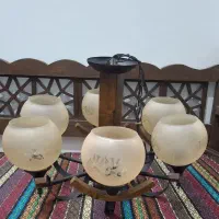 لوستر ۶شاخه چوبی|لوستر و چراغ آویز|تهران, صاحب الزمان|دیوار
