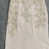 لباس مجلسی عقدی نامزدی‌نباتی مرواریدی
