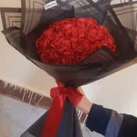 دسته گل شیک روبانی