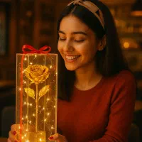 گل طلایی شناسنامه دار کادو روزمادر و روز زن