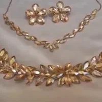 نیم ست جواهری کریستالی دست ساز