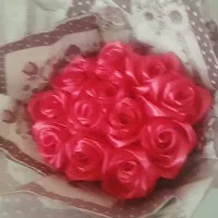 گل روبانی دسته گل