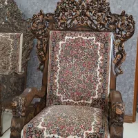 مبل قالی درجه یک با چوب گردو ، بسیار پرکار  تمیز|مبلمان خانگی و میز عسلی|کرمان, |دیوار