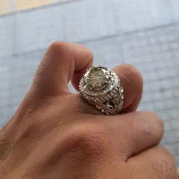 انگشتر موزونایت شامپاینی رکاب عباسی